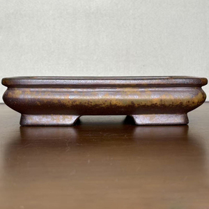 Pot à bonsaï classique rectangulaire en argile, grossier, décoratif, sculpté à la main, écologique, non verni, pour sol, maison, jardin, intérieur et extérieur - Product Image 5