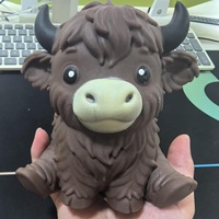 Jumbo Highland Cow Squishy en gros, jouet géant en forme de vache des Highlands, jouet souple à remontée lente, jouet anti-stress pour exercices manuels