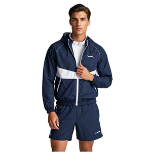 <b>Men</b> Nylon Shell Hooded <b>Lightweight</b> <b>Jacket</b> Windproof Outdoor Casual Sports Outerwear OEM Wholesale Supply - Product Image 1