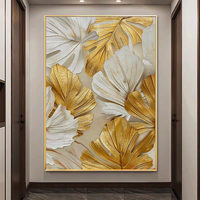 Peinture Murale 3D Moderne en Porcelaine HD, Design Haut de Gamme Doré, Idéale pour Hôtels, Cafés et Salons – Vente en Gros
