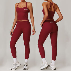 เสื้อชั้นในกีฬาผู้หญิง ผ้าไนลอนผสมสแปนเด็กซ์รีไซเคิล เนื้อผ้านุ่ม ระบายอากาศดี รองรับแรงกระแทกสูง เหมาะสำหรับโยคะ ชุดโยคะ - Product Image 1