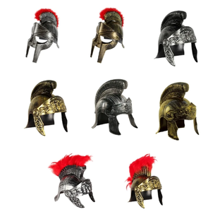 Casque Médiéval Steampunk Chevalier <span class=keywords><strong>Pirate</strong></span> Cosplay Carnaval Halloween Plastique Avec Casque De <span class=keywords><strong>Plume</strong></span> Rouge - Product Image 4