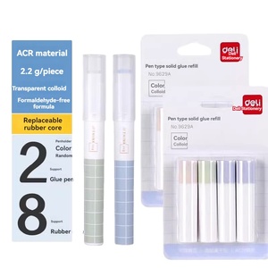 Deli 9629 Bút Loại Rắn Keo Mô Hình Vuông 2 Keo Bút + 8 Keo Lõi Mạnh Mẽ Độ Nhớt Cao Bút Hình Que Thạch Có Thể Thay Thế - Product Image 1