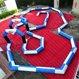 Piste de course gonflable en PVC personnalisée et portable, installation facile pour des jeux sportifs passionnants, Zorb Ball, <span class=keywords><strong>mini</strong></span>-voiture, course de karting - Product Image 1
