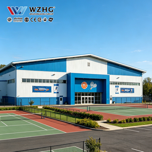 Structure en acier conforme à la norme ASTM, salle de badminton préfabriquée, complexe sportif à ossature métallique industrielle - Product Image 1