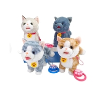 Nouveauté 2025 : Jouets en peluche interactifs personnalisés (chiens et chats) qui parlent, chantent et marchent – Cadeaux pour enfants en coton PP – Offre spéciale entreprise