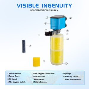 <span class=keywords><strong>Aquarium</strong></span> Inbouw Filter Tri-In-One Filter <span class=keywords><strong>Aquarium</strong></span> Stille Cyclus Filter Booster Pomp DB-268F - Product Image 3