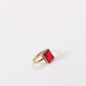 Hot Trendy Women Gift Jewelry square Red Zircon Charm Finegr <b>Rings</b> Women - Product Image 2