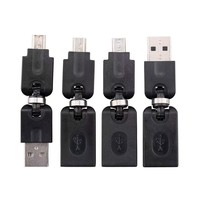 Adaptateur USB 2.0 rotatif mâle vers femelle |   Angle de pliage à 360 degrés et à 90 degrés |   Extension d'angle droit pour ordinateur portable PC 4 types