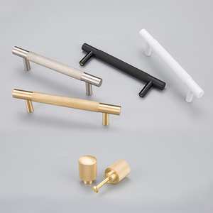 Châu Âu Anh Phong Cách Thau Nguyên Antique Brass Màu Tùy Chỉnh Kéo Có Knurled Rắn Brass Đồ Nội Thất Tủ T Thanh Tủ Núm Xử Lý - Product Image 3