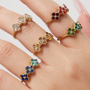 <span class=keywords><strong>Set</strong></span> di Gioielli Trendy con Quadrifoglio in Zircone Multicolore, Placcato Oro, Design di Lusso Leggero - Product Image 3