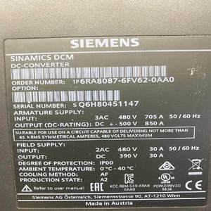 Convertidor SINAMICS DCM de Alto Rendimiento 6RA8087 6FV62 0AA0/6RA8091 6FV62 0AA0, Accionamiento Industrial Original - Product Image 5