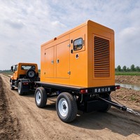 Générateur diesel à châssis ouvert de type remorque, alimentation de secours avec ATS pour usage industriel en usine et atelier