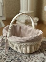 JY Sacs à Fleurs Transparents pour la Fête des Mères Bouquets Cercle Vide Osier Willow Basket Elégant Vase Vide Idée Cadeau
