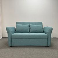 Multifunktionales Minimalistisches Schlafsofa Kompakt Hochdichter Schaumstoff Doppelbett Wohnzimmer Baumwoll-Leinen-Stoff Massivholzrahmen Doppelnutzung