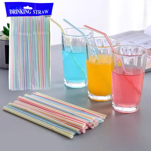 Disposable Colored Bendable Straws Plastic Flexible For Juice Milk Tea Cola Party Use - Product Image 4