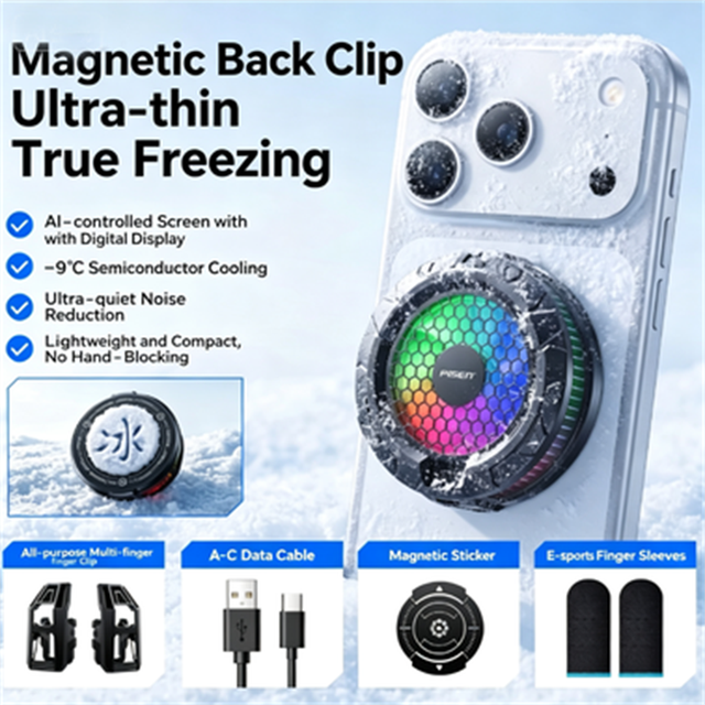 XLW Magnetic Phone Cooling Back Clip, Semiconductor Refrigeration for Gaming and Live Streaming