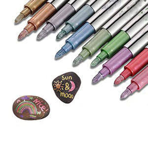 Marqueurs à pointe feutre personnalisés, couleur métallique, marqueur pailleté pour écrire, dessiner, faire des cartes DIY, photos - Product Image 1
