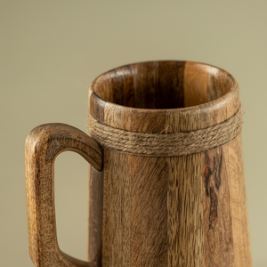 Vente chaude 100% chope à bière étanche avec manche en bois chope en céramique en bois pour restaurant d'hôtel à domicile - Product Image 1