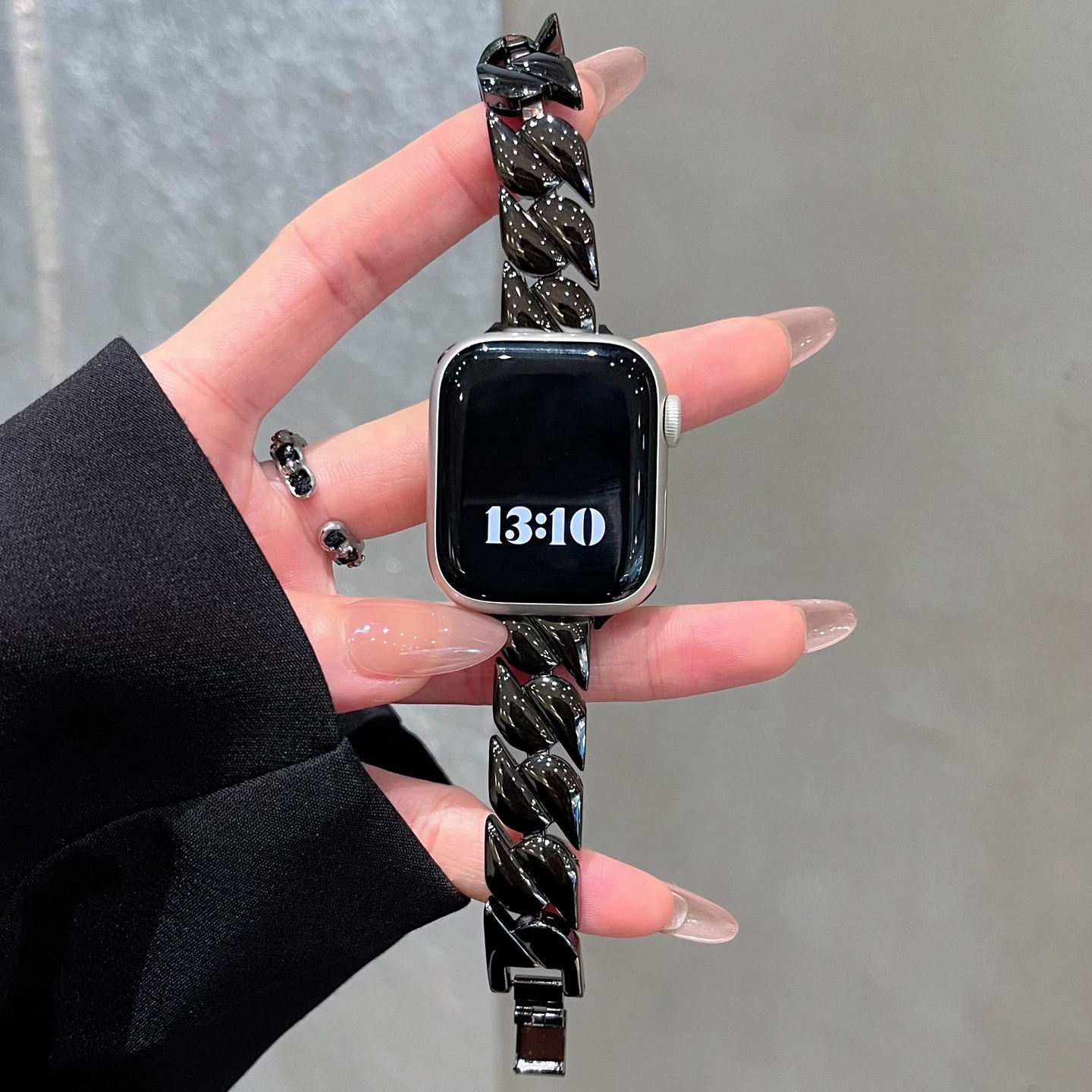 Noir-Bracelet seulement (montre non incluse)