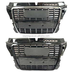 Griglia anteriore S3 sostituzione griglie auto lucido nero cromato <span class=keywords><strong>A3</strong></span> griglia anteriore per <span class=keywords><strong>Audi</strong></span> <span class=keywords><strong>A3</strong></span> 8P 2008 2009 2010 2011 <span class=keywords><strong>2012</strong></span> - Product Image 1