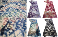 Vente en gros de nouveau tissu blanc en dentelle française à la mode, broderie florale de fleurs en 3d, perles et tissu en tulle pour vêtements, robe de soirée