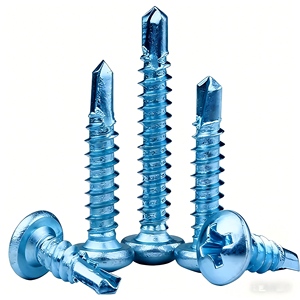 Vis autoperceuses à tête cylindrique zinguée blanche bleue avec traitement thermique pour quille en acier léger - Product Image 4