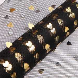 Papel de Regalo con Estampado de Corazón Dorado, Malla de Voile para Ramos de Rosas, Bolsa de Floristería, Tela de Red, Materiales Florales - Product Image 6