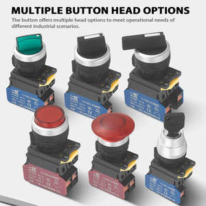 Selettore LA38MK-XB 22MM a 2 o <span class=keywords><strong>3</strong></span> Posizioni con Manopola Nera, Rossa, Verde e Cablaggio Rapido per Macchinari - Product Image 5