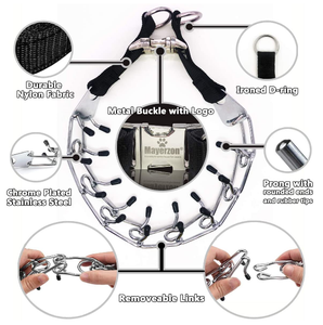 Kingtale Haustierzubehör Großhandel günstig Metall rund Ultra Plus Hundetraining <span class=keywords><strong>Prong</strong></span> Schneidkragen Haustier-Schneidkette Kragen - Product Image 2