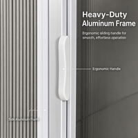 Porte coulissante verticale pliante en nid d'abeille, moderne, gain de place, séparateur d'espace, salon, balcon, cuisine, chambre, occultante, coupe-vent