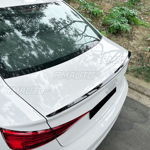 สปอยเลอร์หลังสำหรับ Audi A3 S3 8V Sedan ปี 2014-2020 สีดำเงา/ลายคาร์บอน ปีกหลังติดฝากระโปรงท้าย  พร้อมลิ้นกันชนหลัง - Product Image 4