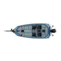 Perahu Bass Aluminium Furreo Baru 13ft 14ft Tracker Lure Fishing Boat dengan Konsol dan Trailer 150HP CE D Grade