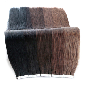 Extensiones de Cabello Remy Ruso de Doble Trama al por Mayor, Estilo Liso Sedoso y Ondulado, con Cinta Invisible para Hombres y Mujeres - Product Image 5