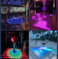 Panneaux de piste de danse numériques LED DMX512 portables étanches HL-DV225 RGBW pour mariage, fête, DJ, discothèque