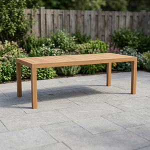 Table à manger rectangulaire moderne en bois massif, écologique, durable, imperméable, avec pieds stables, 8 places, pour la maison - Product Image 3