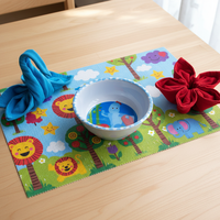 Vaisselle de cuisine enfants, bon marché, fourniture d'usine personnalisée, vente en gros, assiette ronde en mélamine