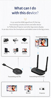 Émetteur et récepteur sans fil Q5 Hdmi 4L Android Auto Video 4K Transmission à partir de l'émetteur de téléphone portable