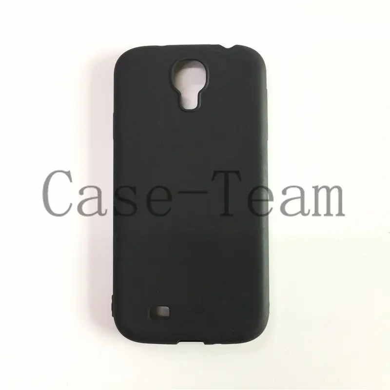 Fabricante al por mayor mate TPU casos suave esmerilado cubierta trasera de silicona funda de teléfono móvil para Samsung Galaxy S4/i9500 negro
