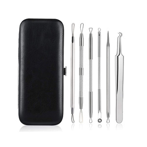 Kit d'aiguilles anti-acné en acier inoxydable A41, extracteur de points noirs pour le visage, outil de pressage des boutons - Product Image 2