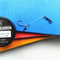 Pêche à la carpe en Fiber de carbone Ligne de leader principale Ronnie Rig Leaf Rig Euro Carp Fishing Bead Zig Rig Bottom Bait