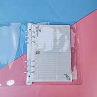 Recharge personnalisée pour classeur à anneaux A5, album de scrapbooking 4 pochettes, design coloré, couverture transparente, dossier de rangement photo, classeur de cartes
