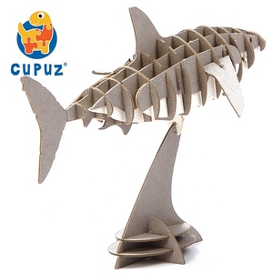 Rompecabezas de Papel 3D de Tiburón CUPUZ, Depredador Supremo del Mar, Kit de Manualidades para Decoración de Escritorio, Juguetes Educativos, Rompecabezas y Juegos - Product Image 4