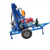 Foreuse hydraulique pour puits d'eau, profondeur maximale 150 m, avec moteur de pompe 220 V, équipement de forage minier