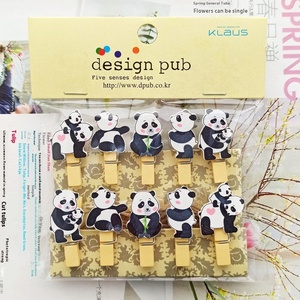 คลิปหนีบรูปไม้ลายสัตว์ ขนาด 3.5 ซม. จำนวน 10 ชิ้น สำหรับตกแต่งผนัง งานฝีมือ คลิปไม้รักษ์โลก - Product Image 3