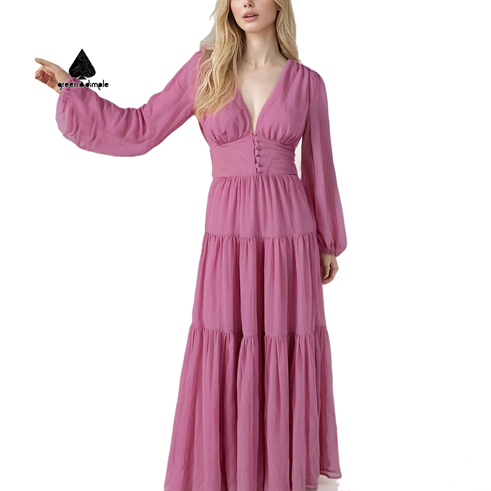 Customize Sun Dresses 2025 Women Purple Long Sleeve V Neck Summer Chiffon Dresses Women's Elegant Midi Dresses for Church| Alibaba.com Customize Sun Dresses 2025 Women Purple Long Sleeve V Neck Summer Chiffon Dresses Women's Elegant Midi Dresses for Church| Alibaba.com