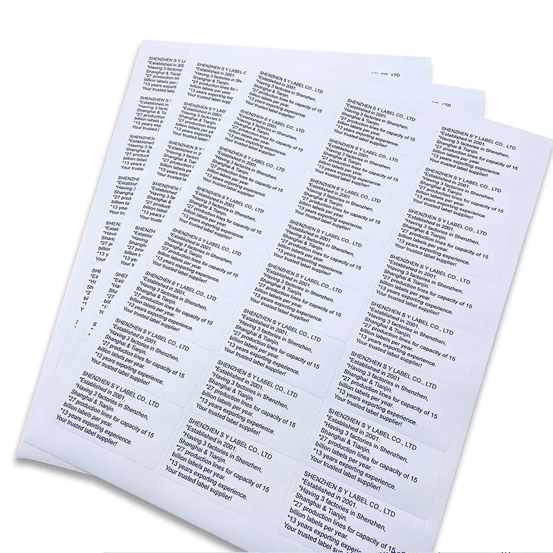 Drucken von Etiketten aufkleber papier A4-Etikette Verpackungs etiketten für die Verpackung