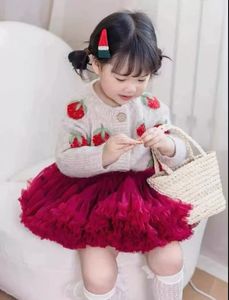 Meisjes Trendy Herfst Winter Warm Aardbei Vest Verdikte Wollen Trui Vrouwelijke Leggings Kind Meisje Kleding Jas Voor Meisjes - Product Image 3