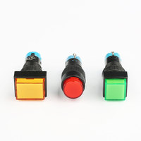 Sakelar Tombol Tekan Plastik Bulat Hijau 10mm 1NO1NC 3 Pin Momentary