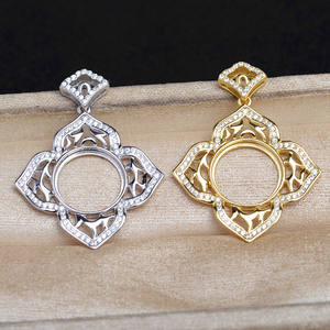 เครื่องประดับเงินวินเทจ DIY ต่างหูแบบเข็มกลัด ประดับมุกมาเบ 12.8-13 มม. ด้ามจับแบบกลวง จี้เงินแท้ S925 เครื่องประดับแฟชั่น 5751 - Product Image 2